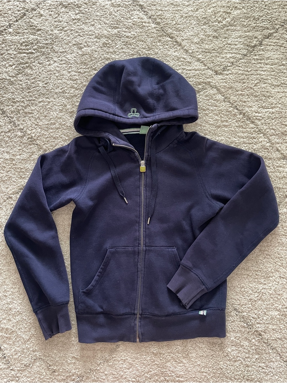 Aritzia TNA Navy Zip-Up Hoodie XXS